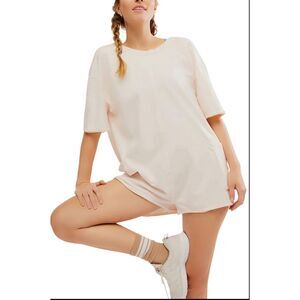 Free People Movement Ivory Hot Shot Tee Romper Size L